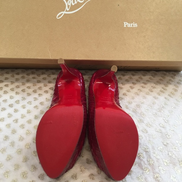Christian Louboutin ♥️6.5 Red Python ♥️ - Picture 8 of 8